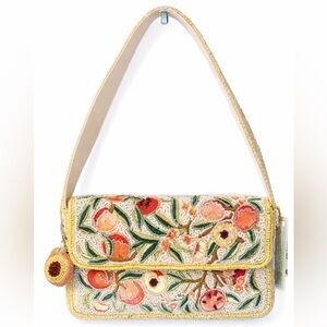Peach Beaded Shoulder Bag